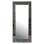 Mosaico Floor Mirror - Ebony / Antique Mirror