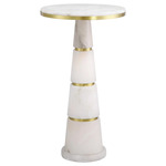 Eleanora Drinks Table - Brass / Alabaster
