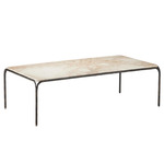 Crema Cocktail Table - Bronze / Crema Marble