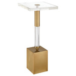 Desiree Drinks Table - Brass / Crystal