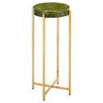 Rina Drinks Table - Brass / Green