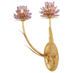Marilee Double Wall Light - Gold Leaf / Pink