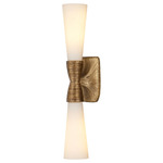Burrows Bath Wall Sconce - Antique Brass / White