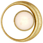 Muluk Wall Light - Gold Leaf / White