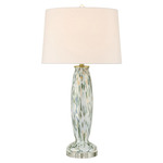 Motte Table Lamp - Green / Off White