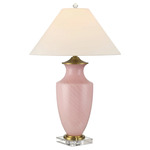 Lucy Table Lamp - Pink / Off White