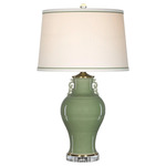 Londonderry Table Lamp - Green / Off White