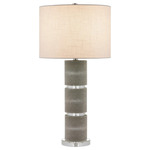 Lofitt Table Lamp - Gray / White Linen