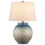 Dawning Table Lamp - Blue / Eggshell Linen