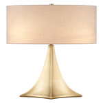 Cassia Table Lamp - Gold Leaf / White Linen
