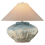 Catania Table Lamp - Blue / Natural Linen