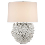 Manitapi Table Lamp - White / White Linen