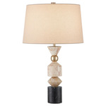 Seguso Table Lamp - Multicolor / Natural Linen