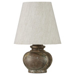 Piccolo Mini Table Lamp - Pistachio Green Marble / Dove Linen