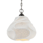 Wintershall Pendant - Antique Brushed Nickel / White
