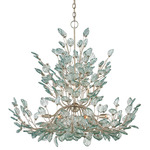 Baobab Large Chandelier - Contemporary Silver Leaf / Clear