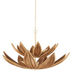 Cubana Chandelier - Cream / Rattan