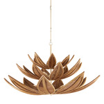 Cubana Three-Tier Chandelier - Cream / Rattan