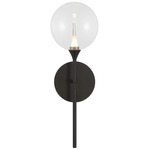 Iissa Wall Sconce - Matte Black / Clear