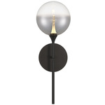 Iissa Wall Sconce - Matte Black / Smoke