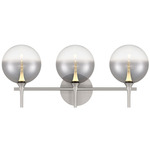 Iissa Bathroom Vanity Light - Satin Nickel / Smoke
