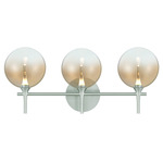 Iissa Bathroom Vanity Light - Satin Nickel / Amber