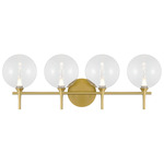 Iissa Bathroom Vanity Light - Gold / Clear
