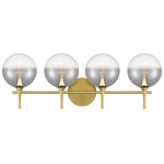 Iissa Bathroom Vanity Light - Gold / Smoke