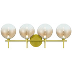 Iissa Bathroom Vanity Light - Gold / Amber