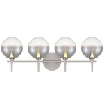 Iissa Bathroom Vanity Light - Satin Nickel / Smoke