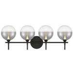 Iissa Bathroom Vanity Light - Matte Black / Smoke