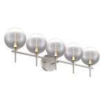 Iissa Bathroom Vanity Light - Satin Nickel / Smoke