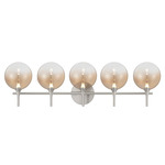 Iissa Bathroom Vanity Light - Satin Nickel / Amber
