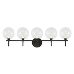 Iissa Bathroom Vanity Light - Matte Black / Clear
