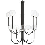 Iissa Chandelier - Matte Black / Clear