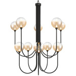 Iissa Chandelier - Matte Black / Amber