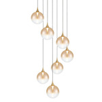 Iissa Multi Drop Chandelier - Black / Gold / Amber
