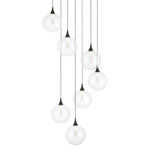 Iissa Multi Drop Chandelier - Black / Black / Clear