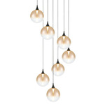 Iissa Multi Drop Chandelier - Black / Black / Amber