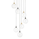 Iissa Multi Drop Chandelier - Black / Black / Gold / Clear