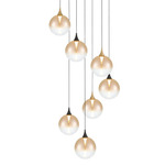 Iissa Multi Drop Chandelier - Black / Black / Gold / Amber