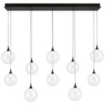 Iissa Linear Chandelier - Black / Black / Clear