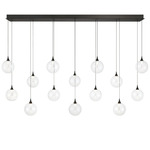 Iissa Linear Chandelier - Black / Black / Clear