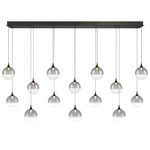 Iissa Linear Chandelier - Black / Black / Smoke