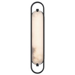 Noga Bathroom Vanity Light - Matte Black / Alabaster