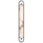 Noga Bathroom Vanity Light - Matte Black / Alabaster