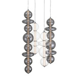 Atomo Chandelier - Chrome / Clear