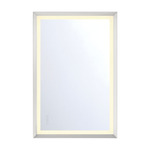 Artell Rectangular LED Mirror - Brushed Silver / Mirror