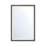 Artell Rectangular LED Mirror - Brushed Black / Mirror