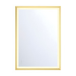 Artell Rectangular LED Mirror - Brushed Gold / Mirror